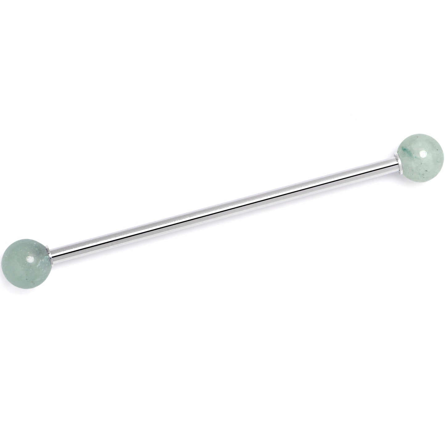 14G Aventurine Natural Stone Industrial Barbell 38mm