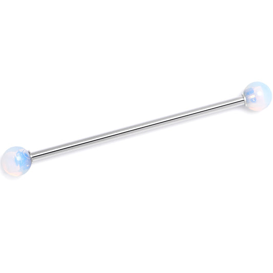 14G Opalite Natural Stone Industrial Barbell 38mm