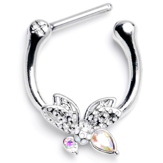 16G 5/16 Aurora Gem Ultra Drama Butterfly Cartilage Clicker