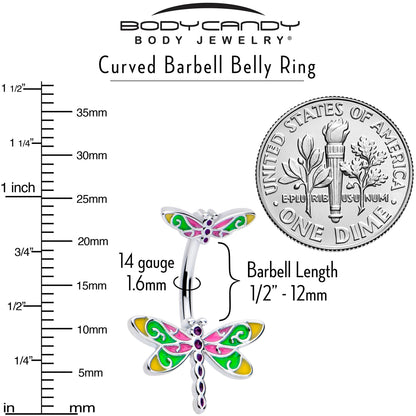 Dragonfly Colors Double Mount Belly Ring