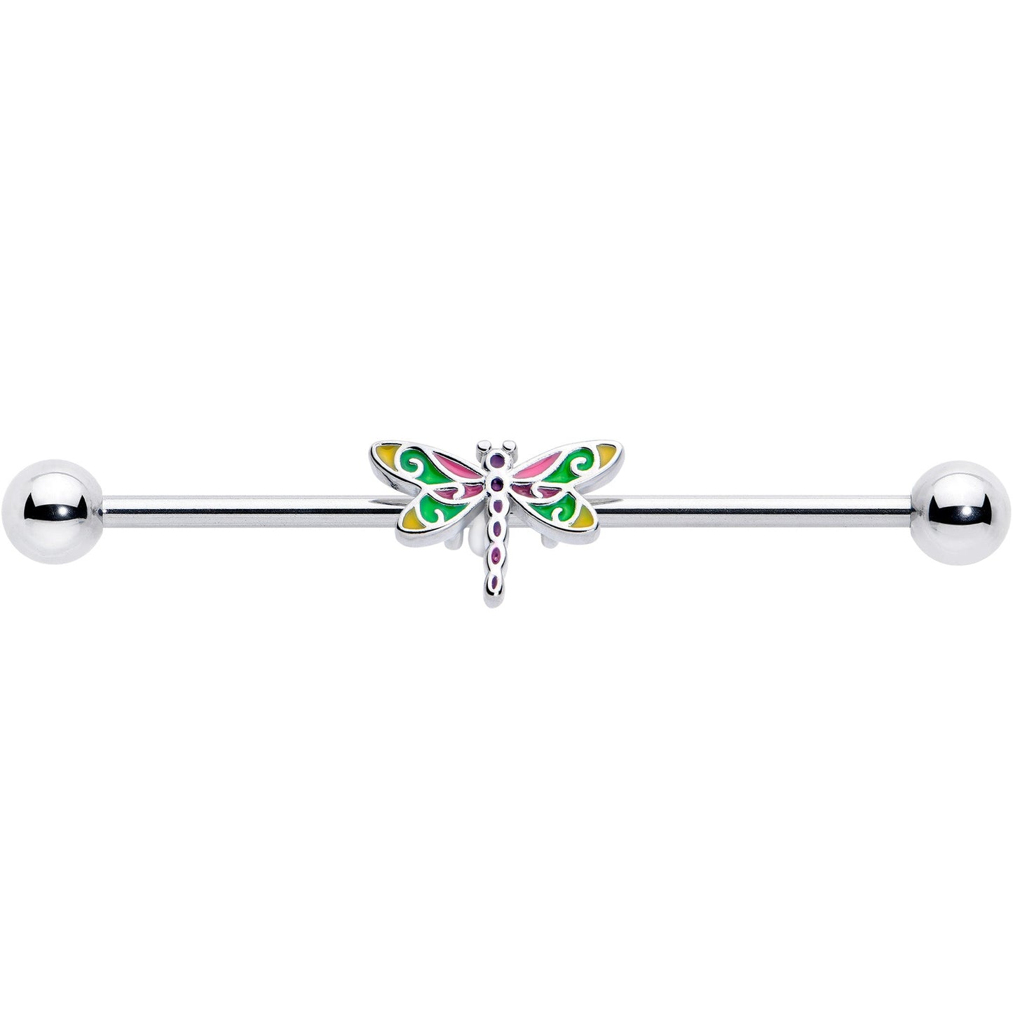 14G Dragonfly Colors Industrial Barbell 38mm