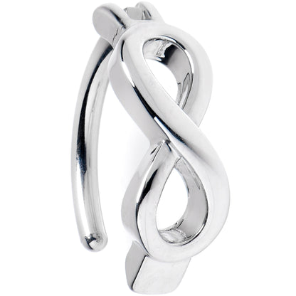 14G 3/8 Grade 23 Titanium Infinity Symbol Hinged Hoop Belly Ring