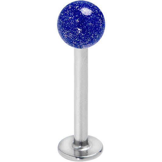 16G 3/8 Shimmer Midnight Blue End Labret Monroe Tragus