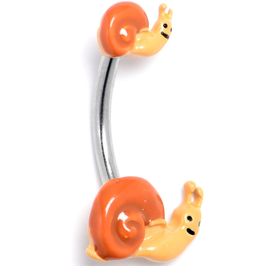 Cottagecore Snail Double Mount Belly Ring