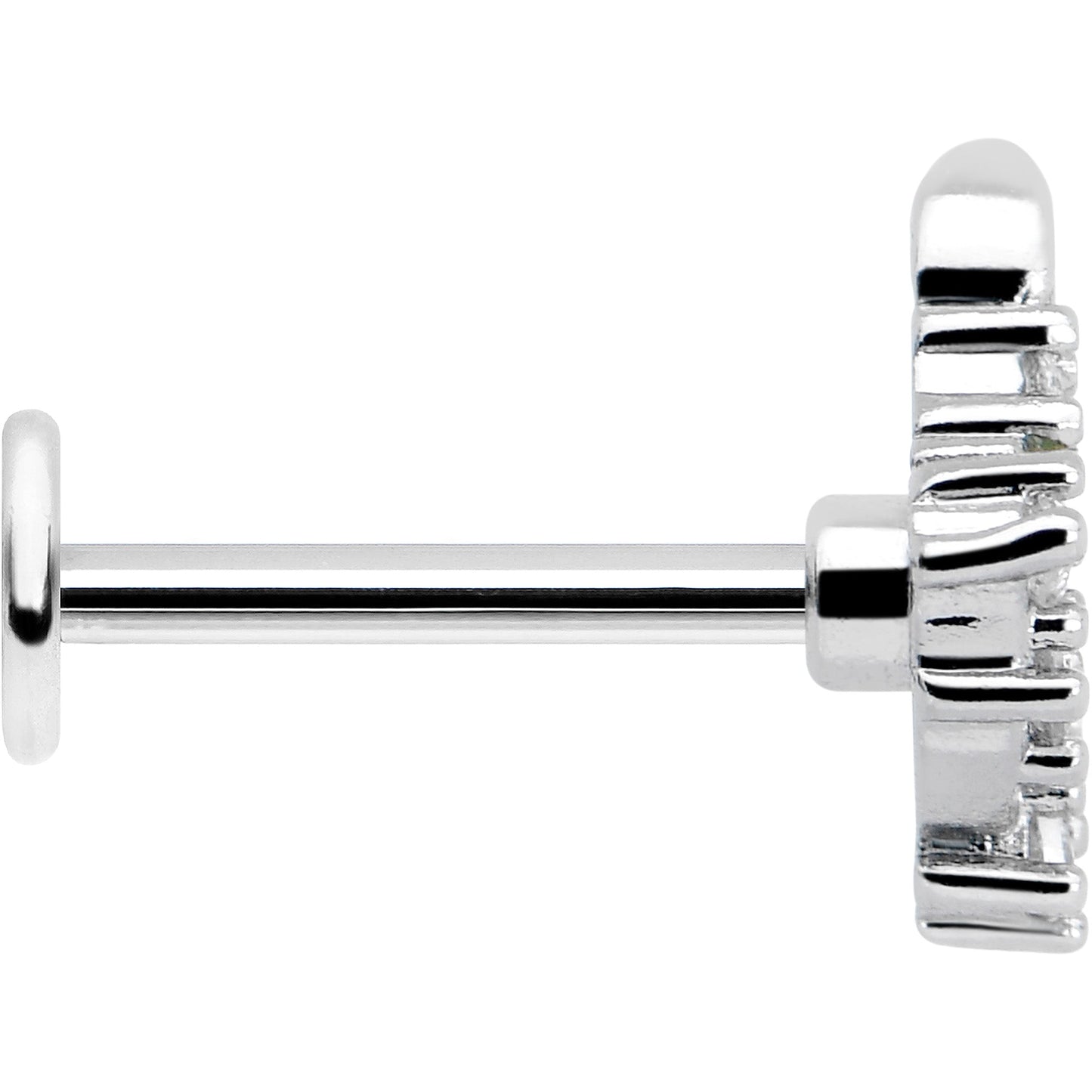 16G 5/16 Clear CZ Gem Morning Leaves Labret Monroe Tragus