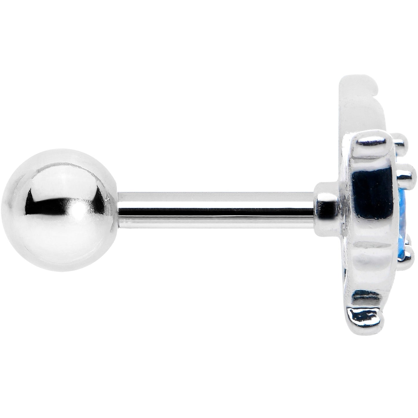 16G 1/4 Blue Gem Fancy Fab Butterfly Cartilage Tragus Earring