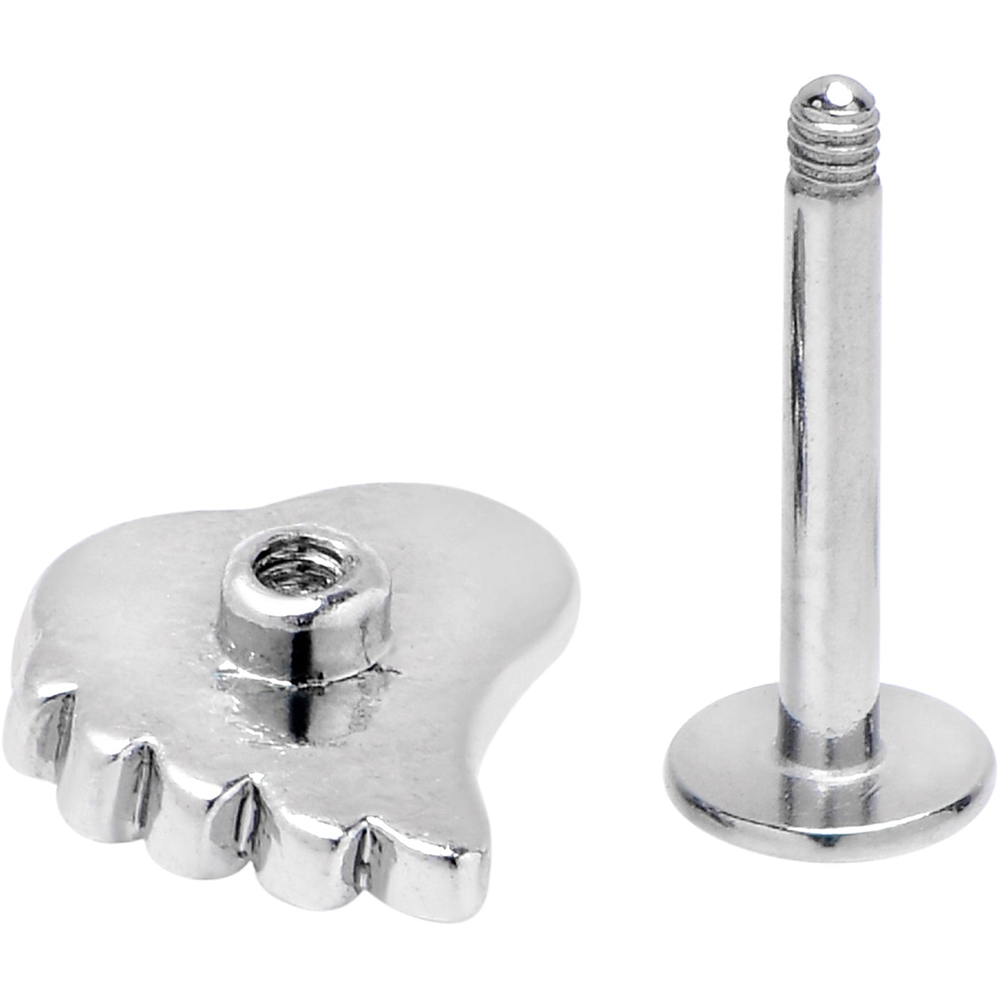 16G 5/16 Clear Gem Heavenly Heart Angel Wing Black Labret Tragus