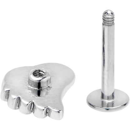 16G 5/16 Clear Gem Heavenly Heart Angel Wing Black Labret Tragus