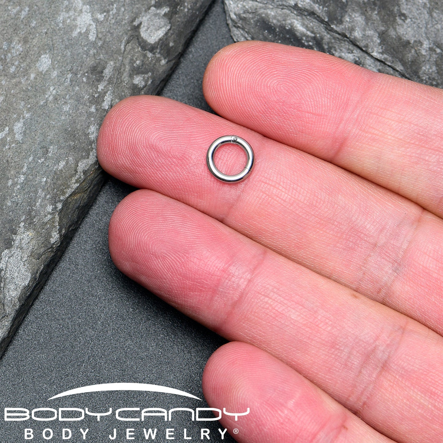 14G 1/4 316L Surgical Steel Precision Hinged Segment Hoop