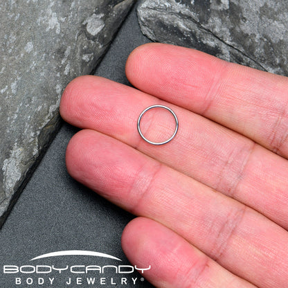18G 7/16 316L Surgical Steel Precision Hinged Segment Hoop