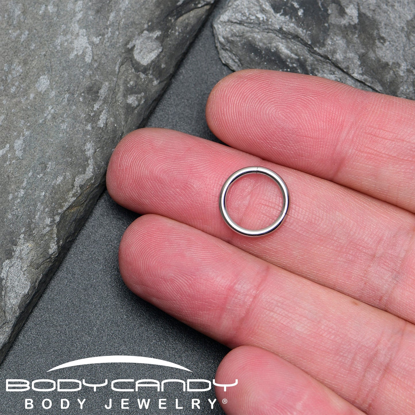 14G 7/16 316L Surgical Steel Precision Hinged Segment Hoop