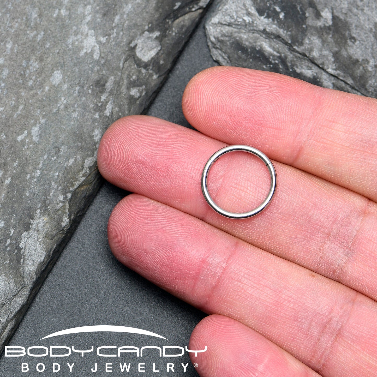 14G 9/16 316L Surgical Steel Precision Hinged Segment Hoop