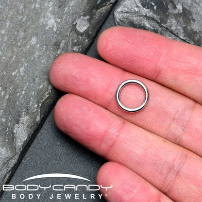 12G 3/8 316L Surgical Steel Precision Hinged Segment Hoop