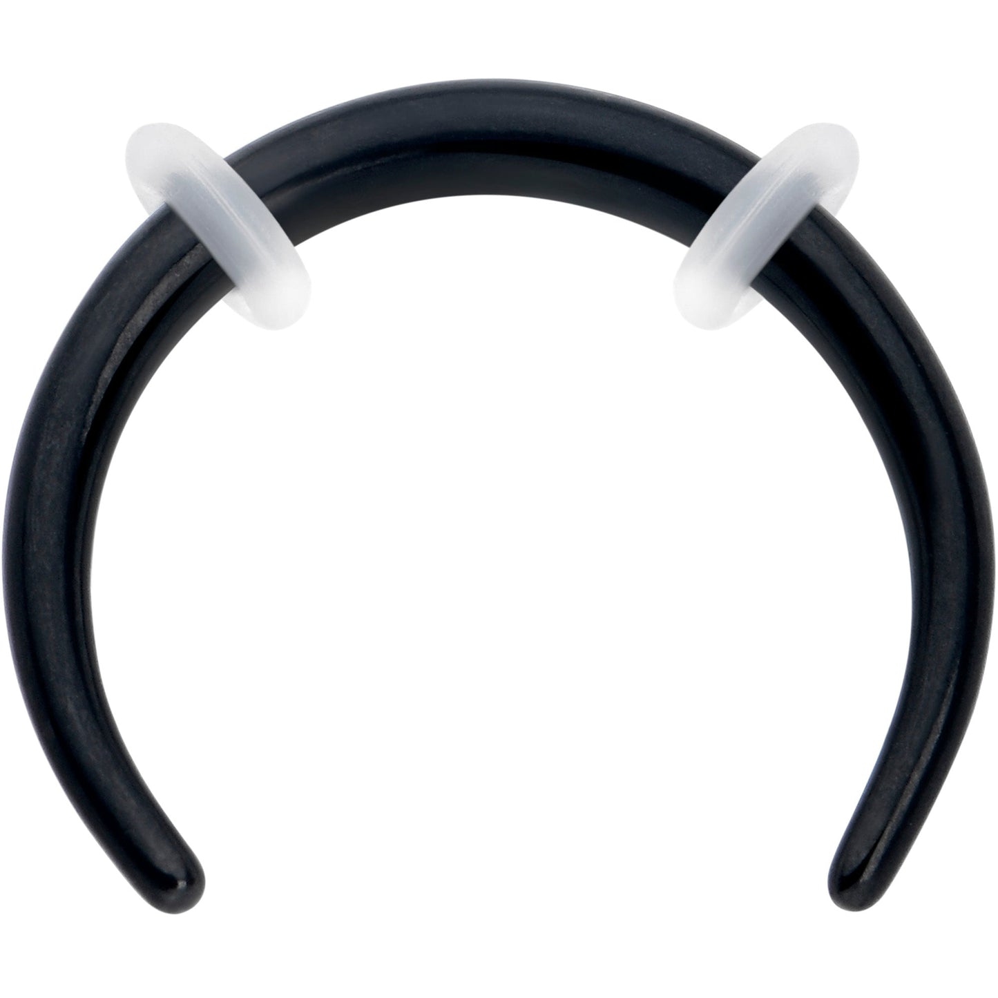 14G 3/8 Black Pincher Crescent Taper