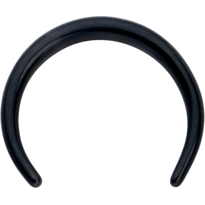 14G 3/8 Black Pincher Crescent Taper