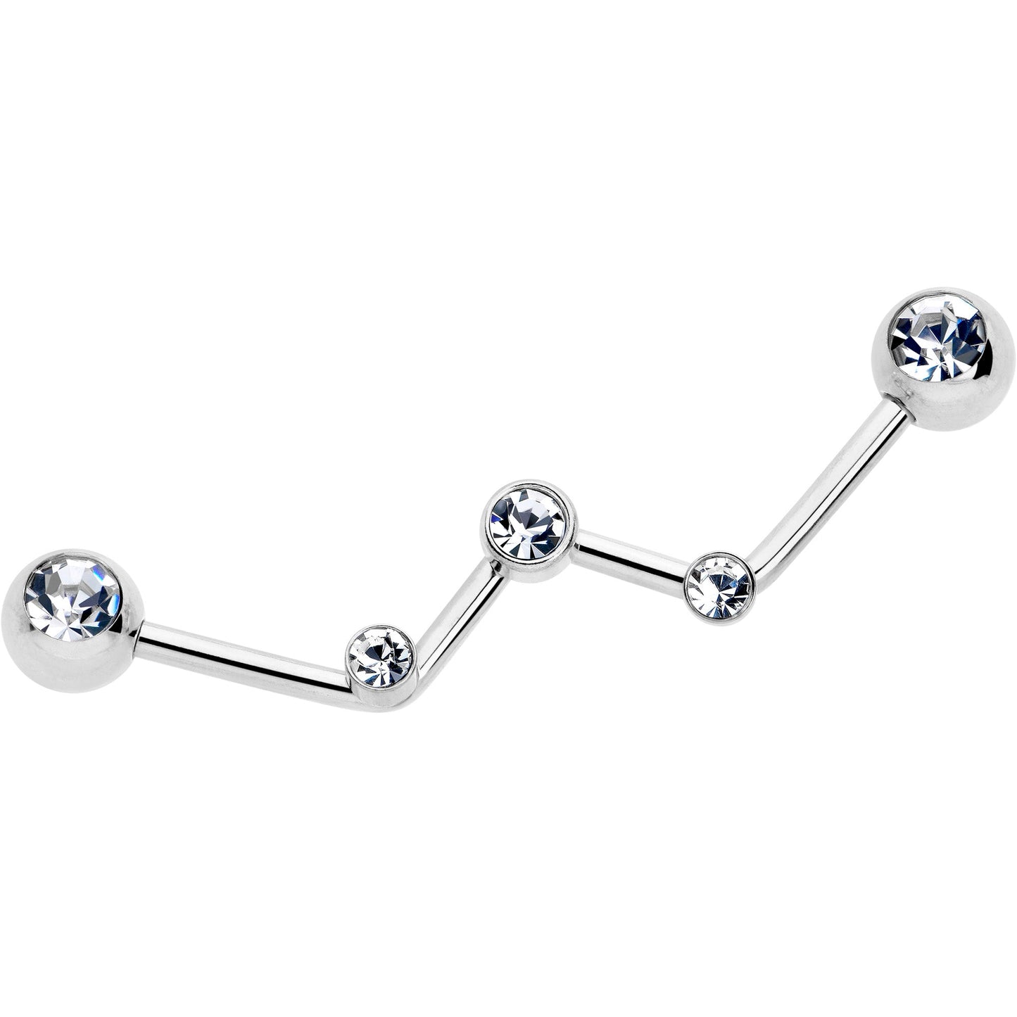 14G Clear Gem Constellation Style Project Bar 32mm
