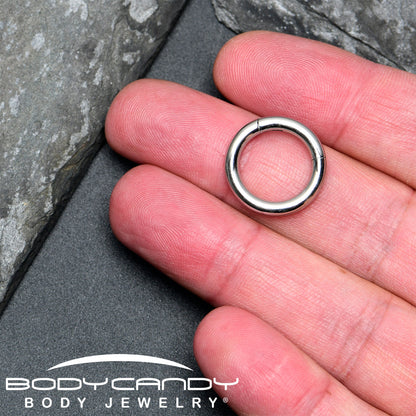10G 1/2 316L Surgical Steel Precision Hinged Segment Hoop