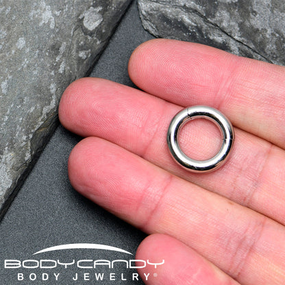 8G 3/8 316L Surgical Steel Precision Hinged Segment Hoop