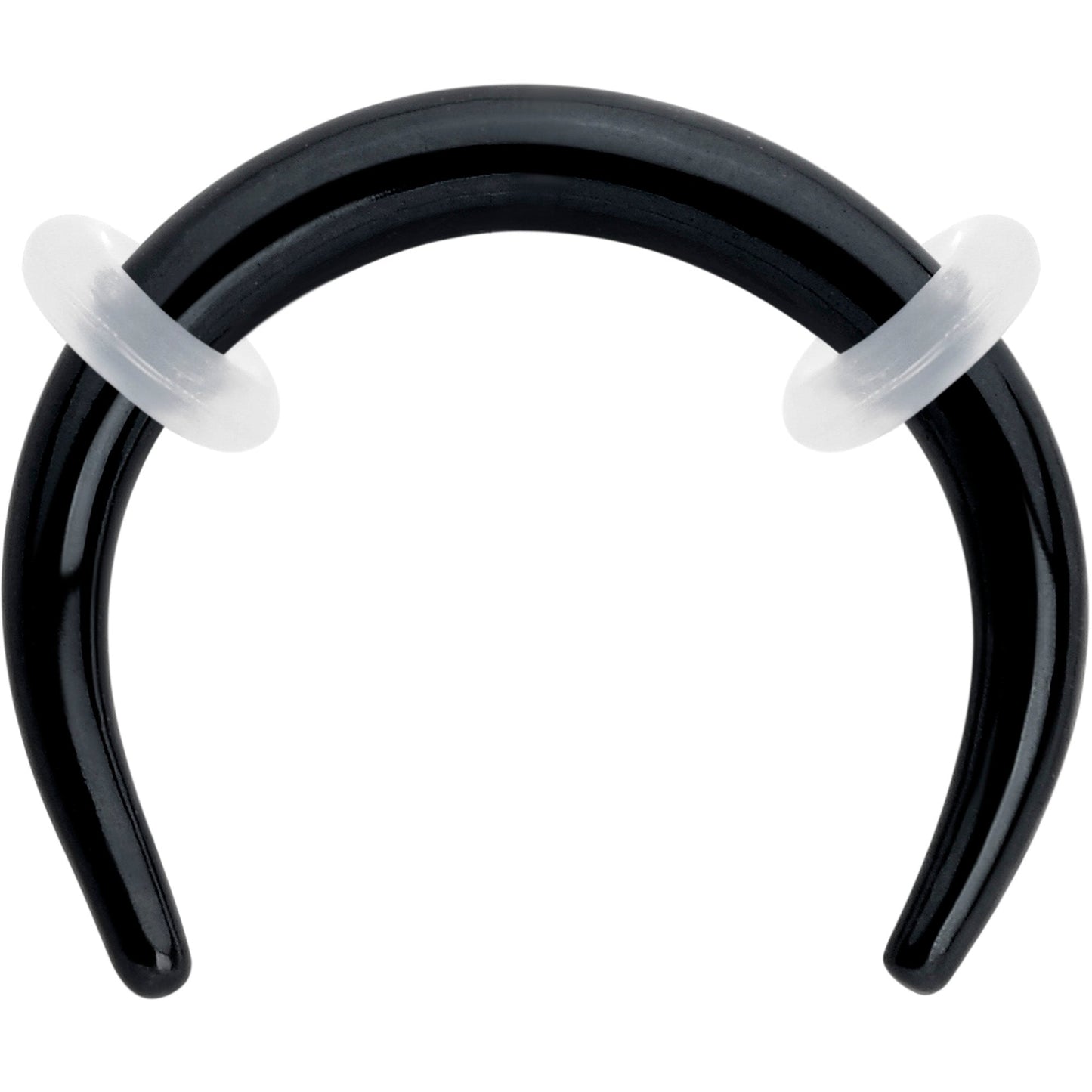 14G 5/16 Black Pincher Crescent Taper