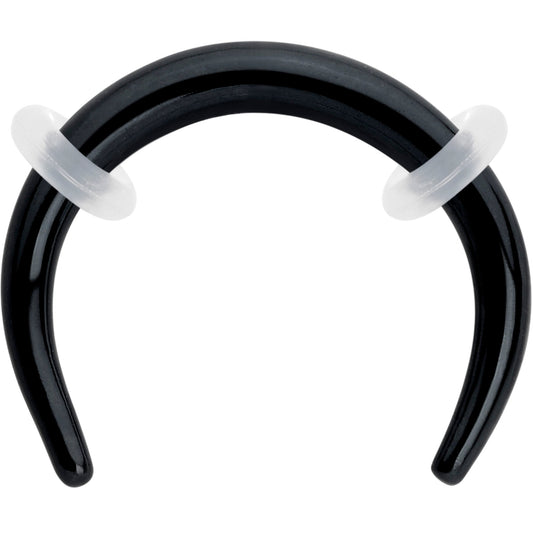 14G 5/16 Black Pincher Crescent Taper