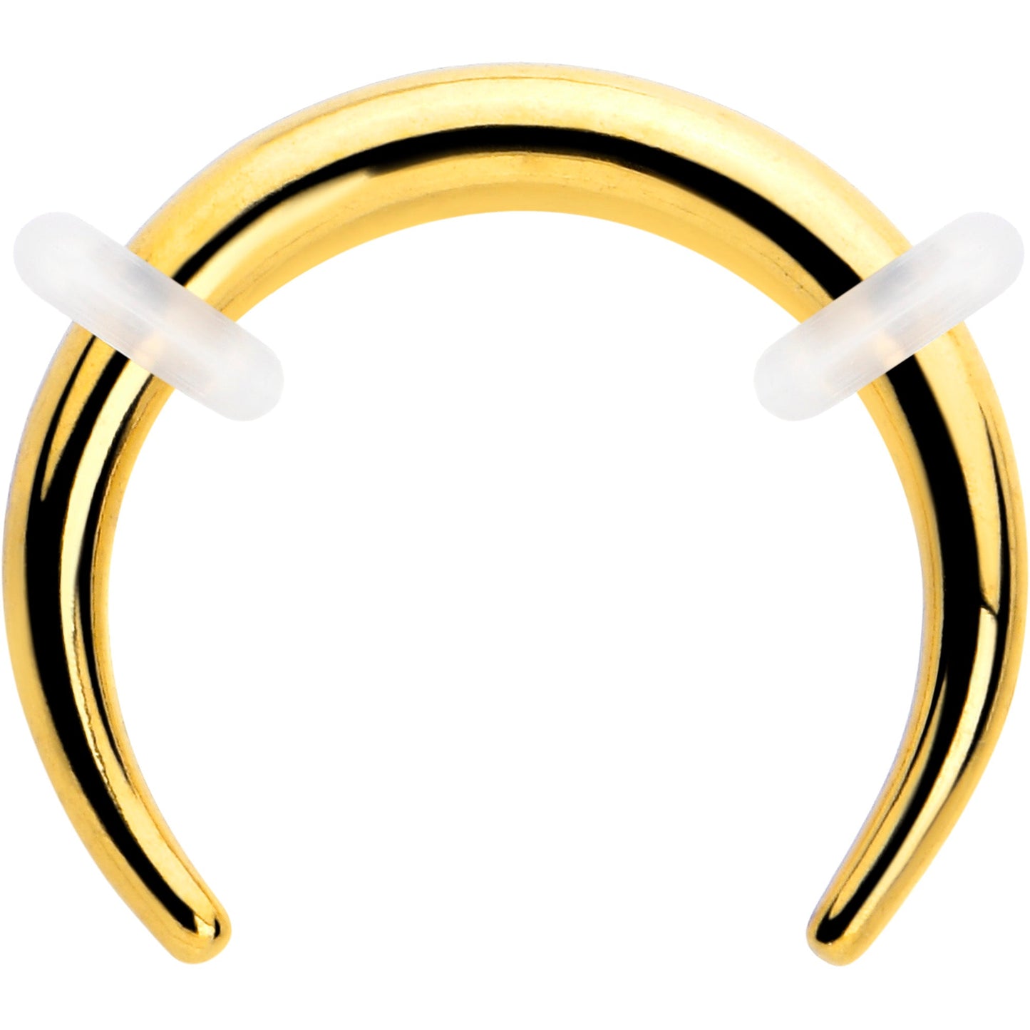 14G 5/16 Gold Tone Pincher Crescent Taper