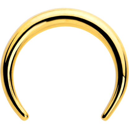 14G 5/16 Gold Tone Pincher Crescent Taper