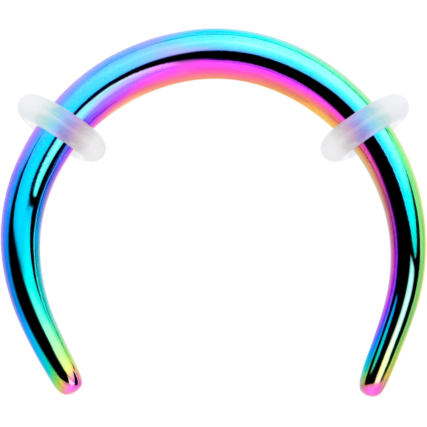 14G 3/8 Rainbow Pincher Crescent Taper