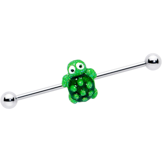 14G Texture Turtle Industrial Barbell 38mm