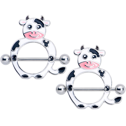 14G 9/16 Moo Cow Nipple Shield Set