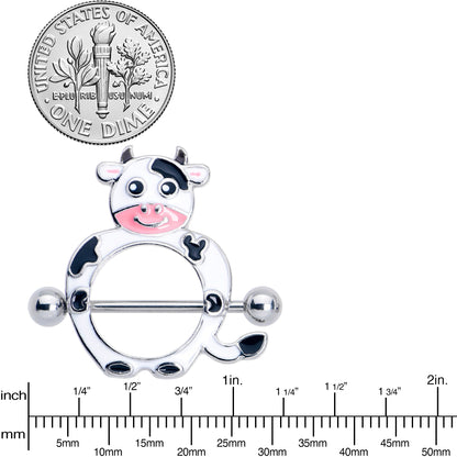 14G 9/16 Moo Cow Nipple Shield Set
