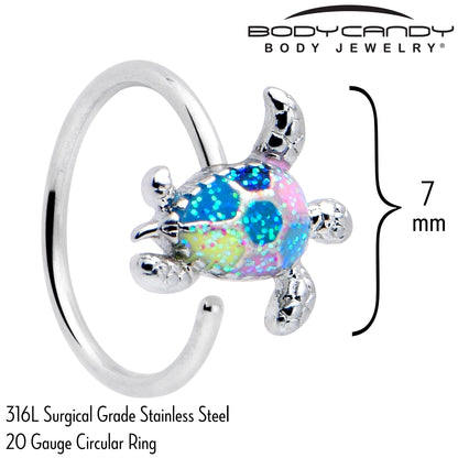 20G 5/16 Glitter Turtle Nose Hoop