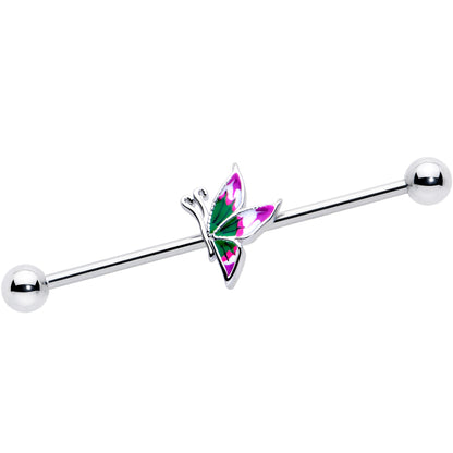 14G Profile Butterfly Industrial Barbell 38mm