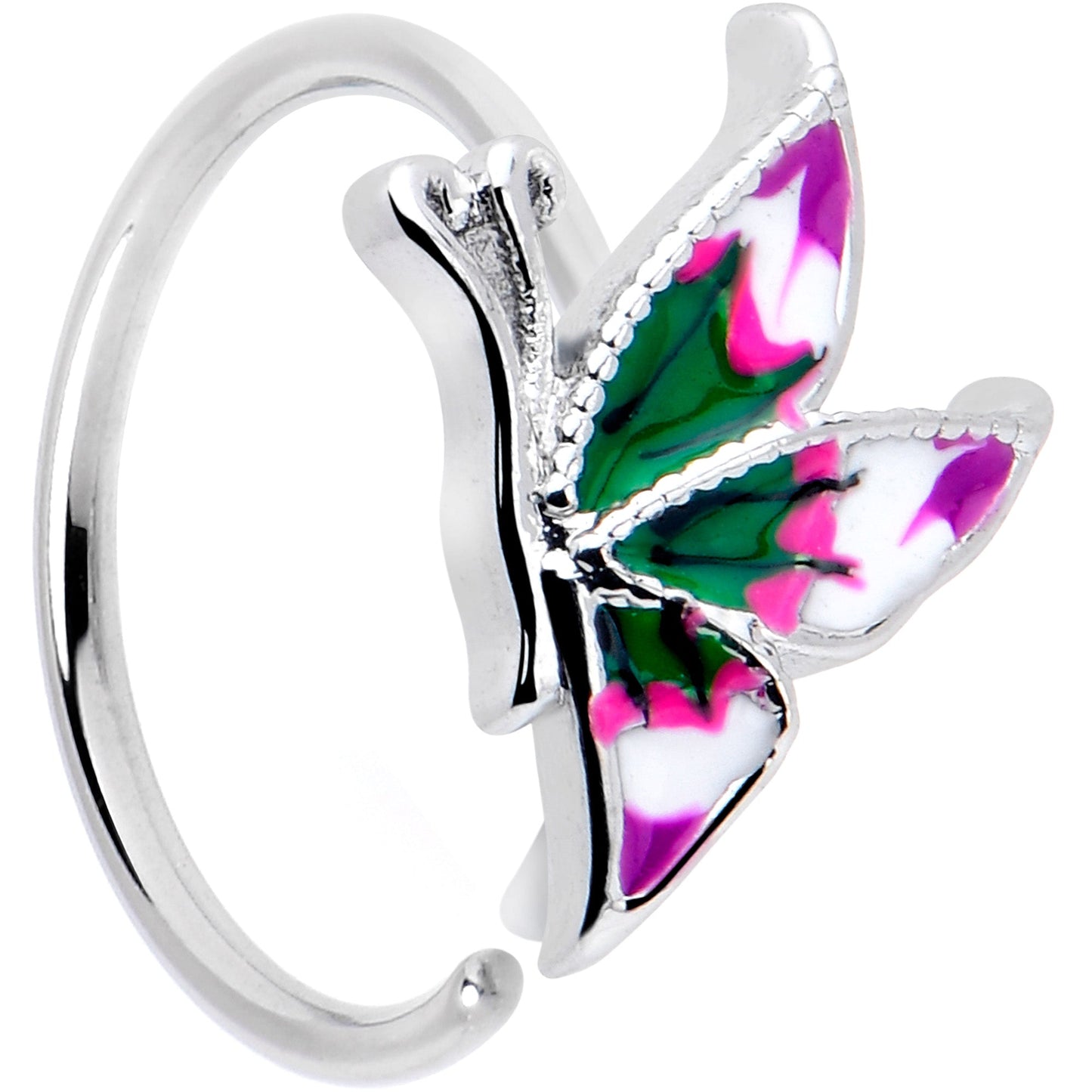 20G 5/16 Profile Butterfly Nose Hoop
