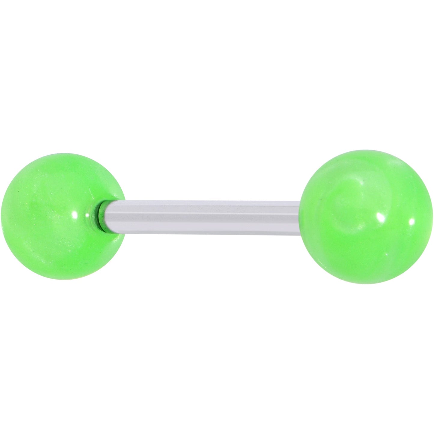 Color Acrylic Ball Tongue Ring Surgical Steel Barbell