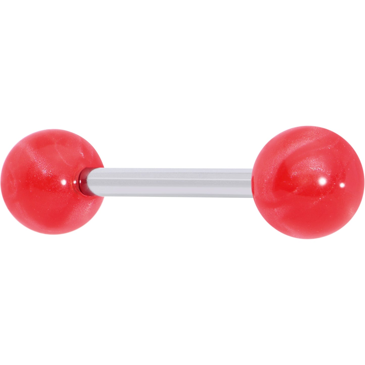 Color Acrylic Ball Tongue Ring Surgical Steel Barbell