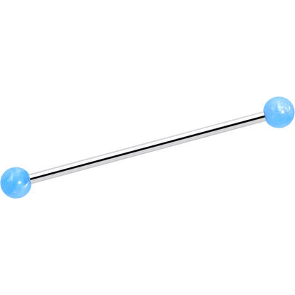 14G Color Acrylic Ball Industrial Barbell 38mm