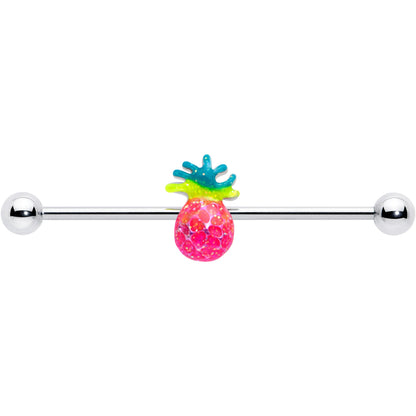14G Hot Tropical Pineapple Industrial Barbell 38mm