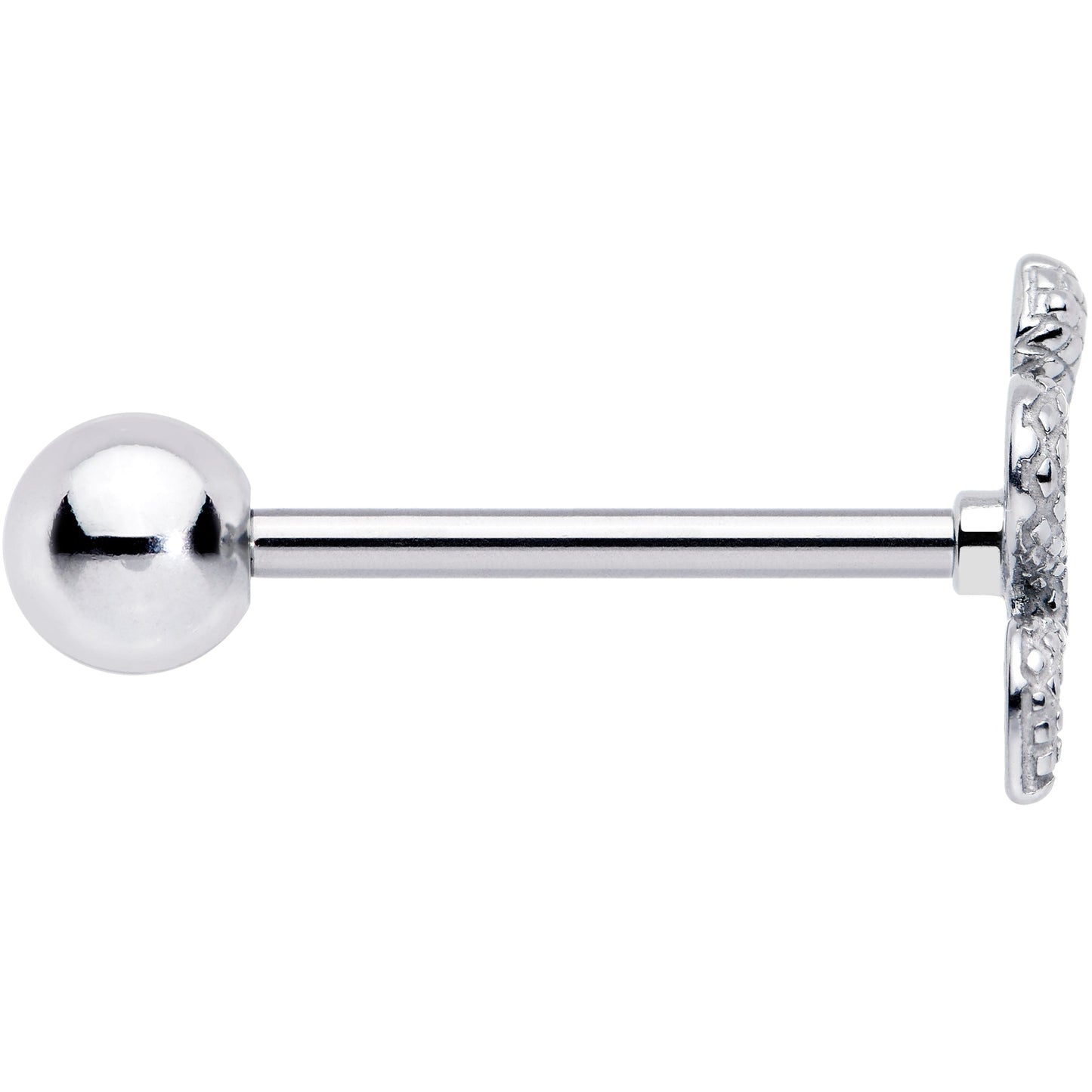 Coiled Serpent Snake Barbell Tongue Ring