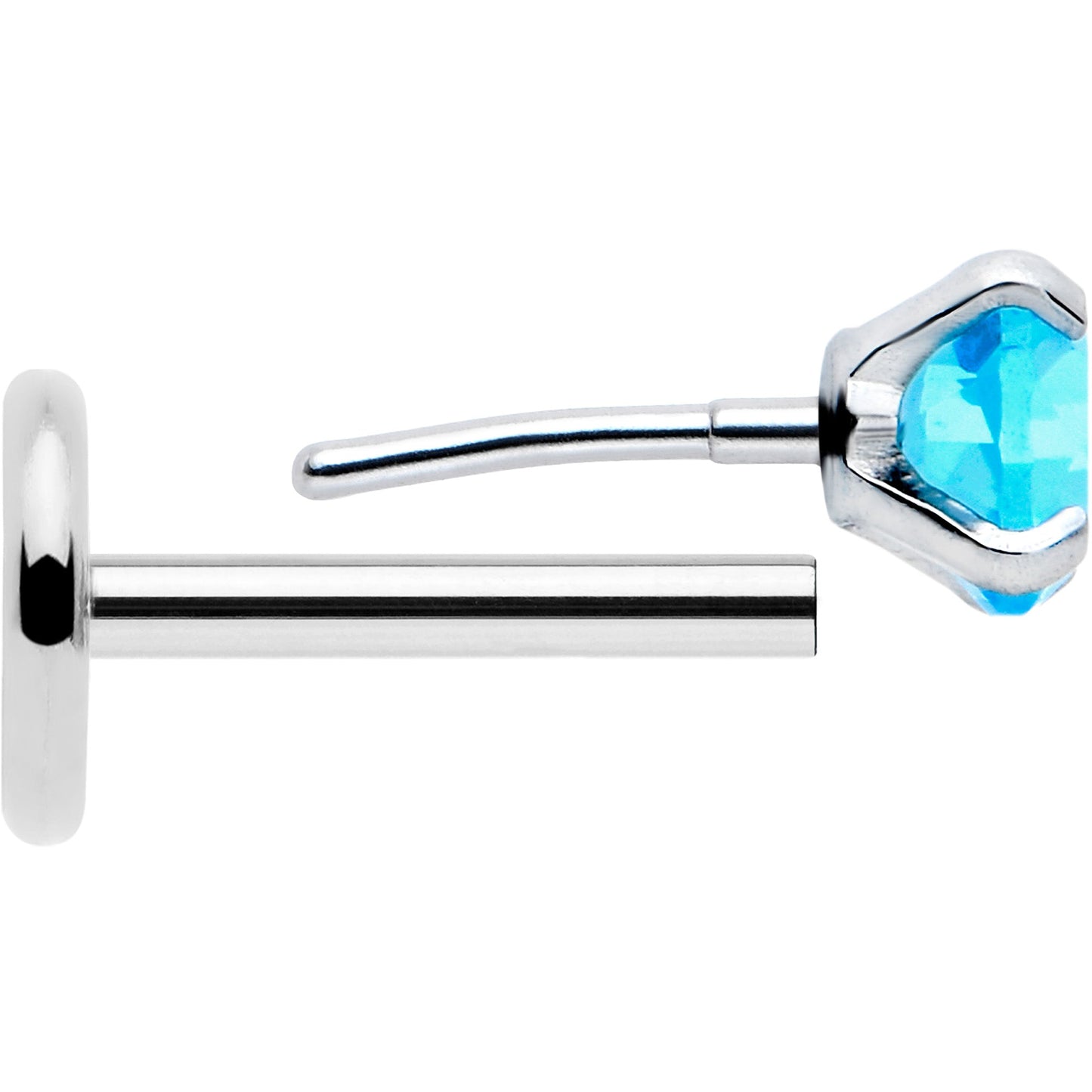 3mm CZ Gem Round Flat Back Stud Earrings - 1 Pair