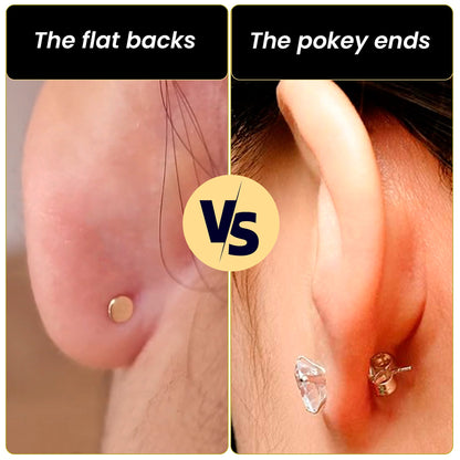 14k Yellow Gold Plated 2mm CZ Flat Back Stud Earrings - 1 Pair