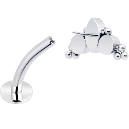 Gem Trio Titanium Push In Threadless Floating Belly Ring