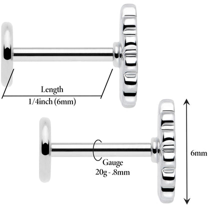 Cheery Sunflower Flat Back Earring Set of 2