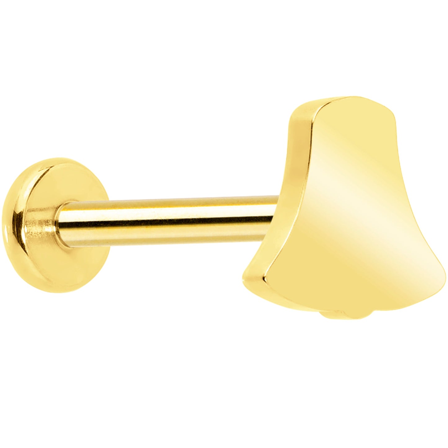 Christmas Flat Back Earring - Titanium Holiday Bell