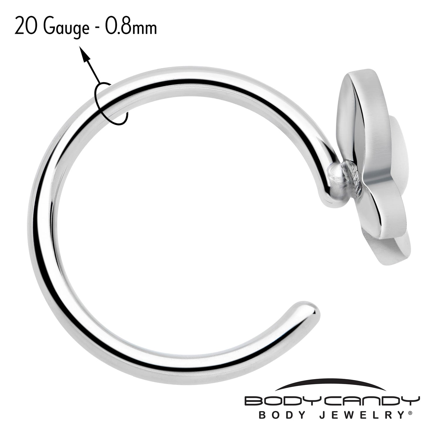 20G Implant Grade Titanium Butterfly Open Hoop Earrings