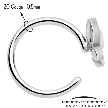 20G Implant Grade Titanium Butterfly Open Hoop Earrings