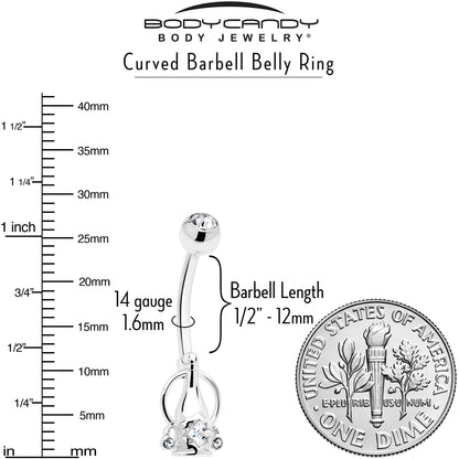 Clear Gem Champagne Dreams Dangle Belly Ring