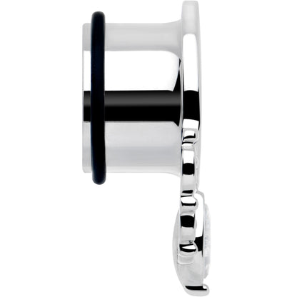 Clear Gem Drop Filigree Single Flare Tunnel Plug Set 6mm to 16mm