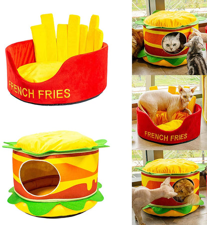 Hamburger French Fries Pet Bed