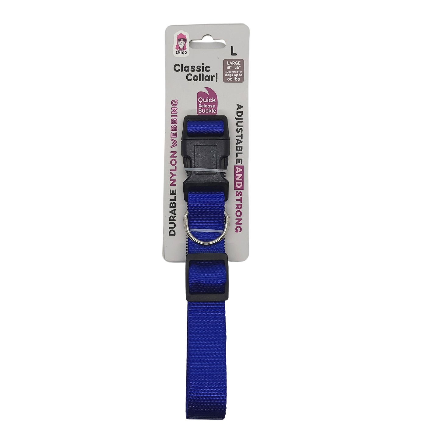 Quick-Release Nylon Dog Collar – Stylish & Durable, Adjustable Fit
