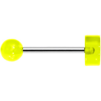 14G 5/8 Neon Green Acrylic Behind the 8 Ball Tongue Ring